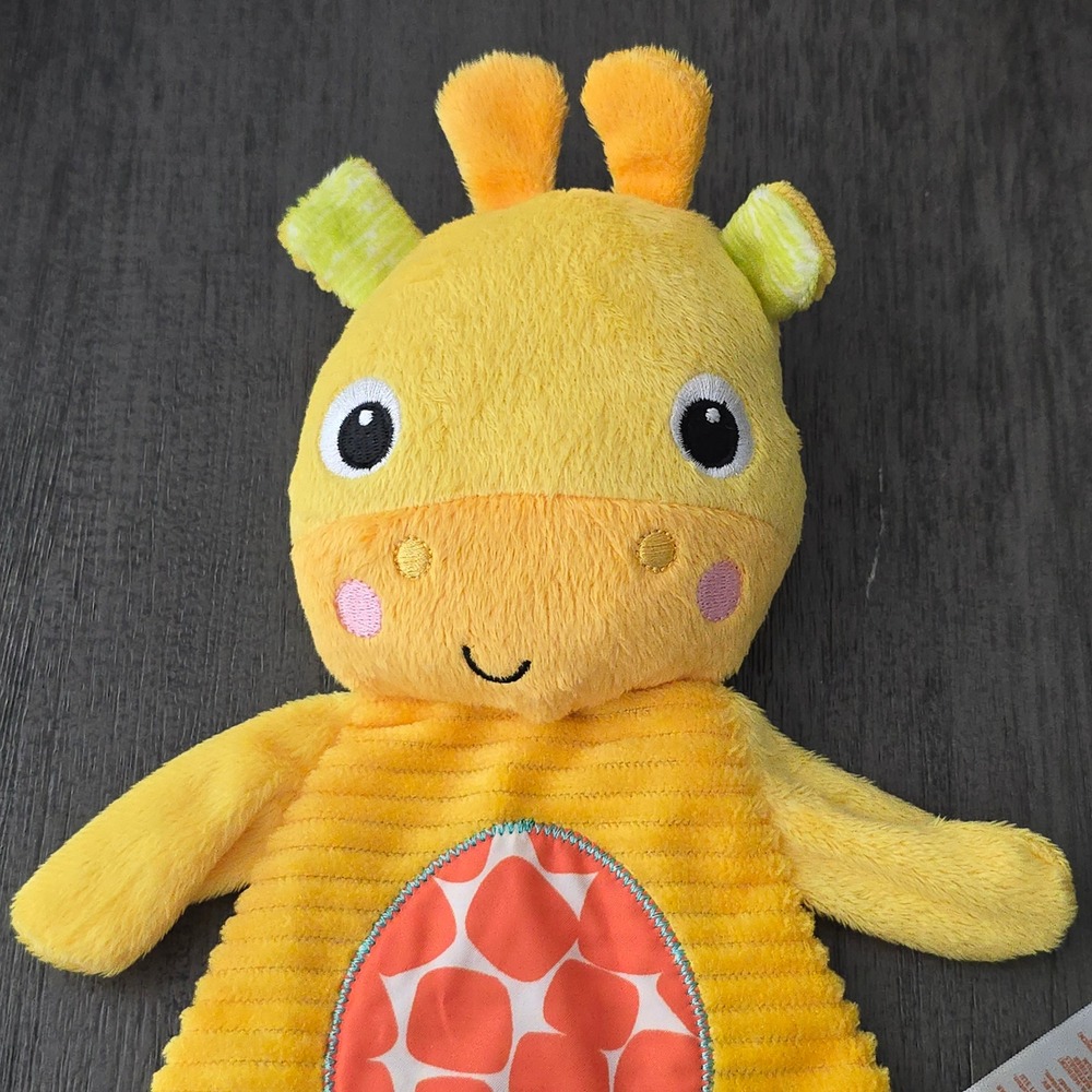 Bright Starts Snuggle Teethe Giraffe Plush Toy Yellow Unisex One Size Sensory - Picture 2 of 8